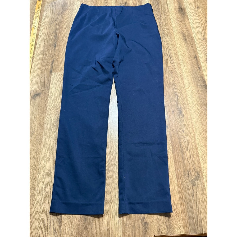 Chaps Dress Pants Womens 14 Blue Adult Side Zip Straight Leg Excellent